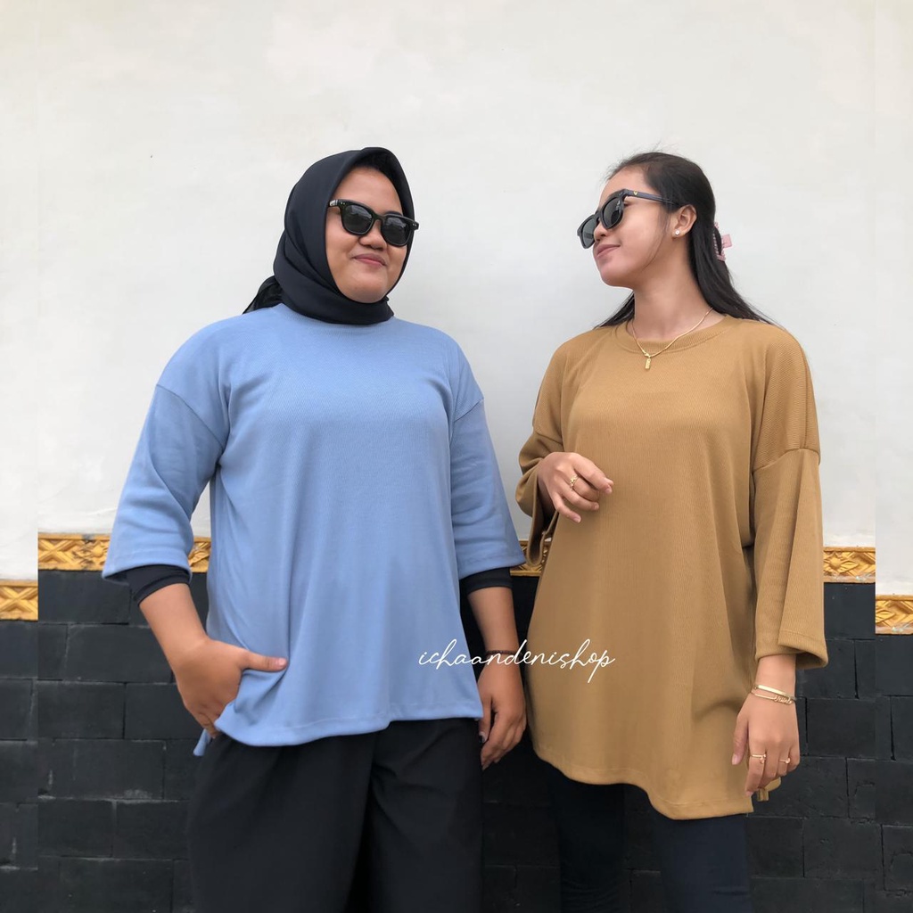 ICH - JESLYN TOP OVERSIZE RIB JUMBO ATASAN BIG SIZE LD 140cm