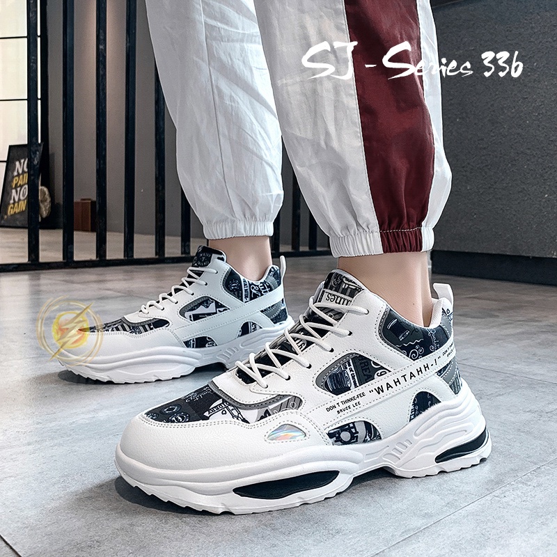 [JWALK] Sepatu Sneakers Pria Casual Motif Keren Nyaman buat Nongkrong Kualitas Import Premium -336