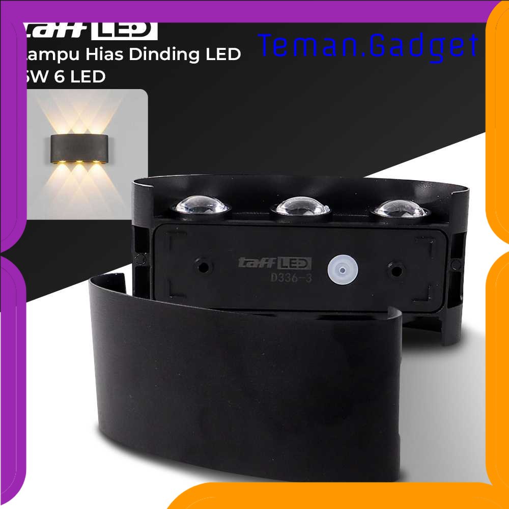 TG-LMP TaffLED Lampu Dinding Hias Outdoor Modern Aluminium 6W 6LED Warm White - D336-3