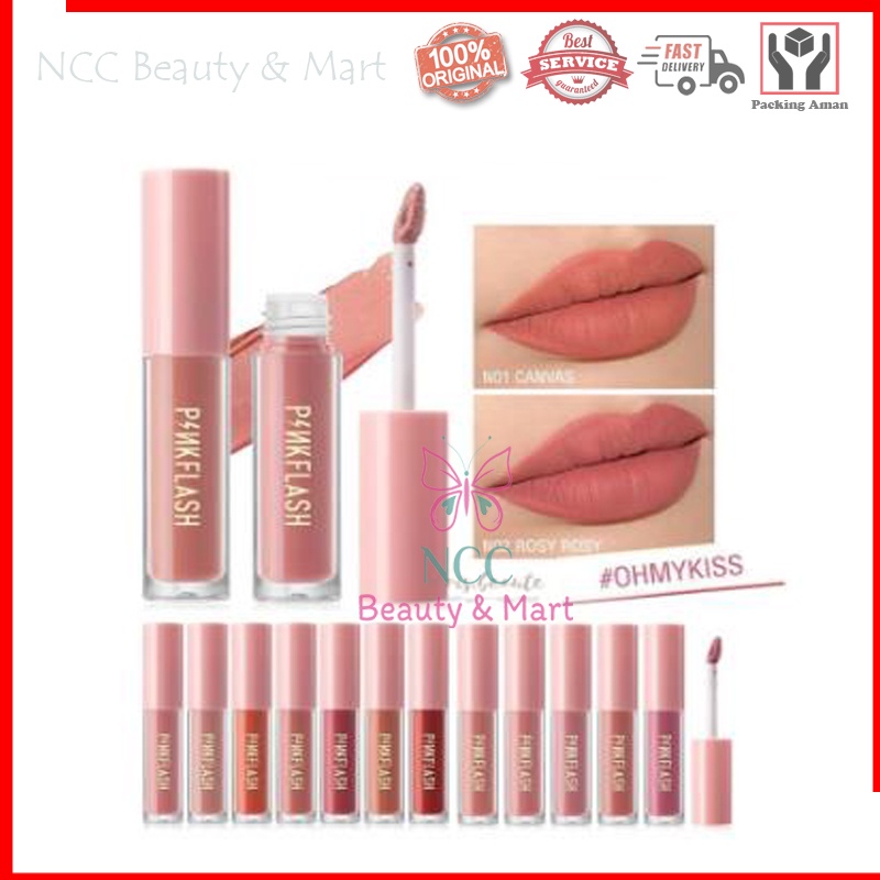 * NCC * Pinkflash Long Lasting Matte Lipcream Pink Flash Lip Cream Lipstik