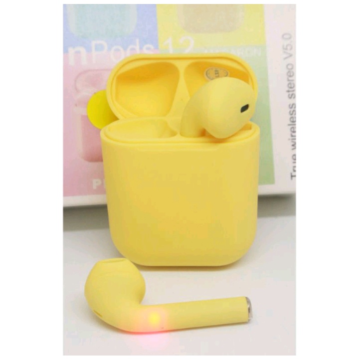 Headset Bluetooth TWS Inpods i12 Macaron Earphone