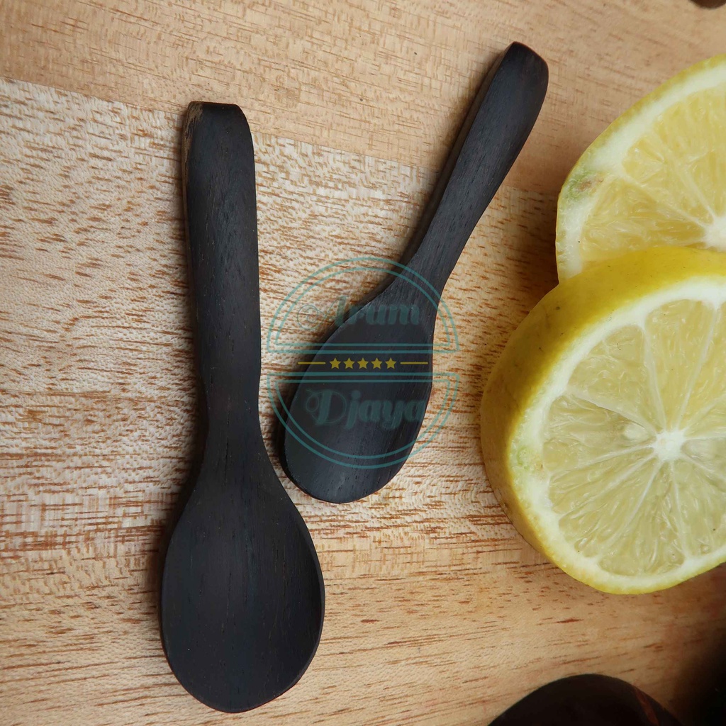 Dessert Spoon Sendok Puding Wooden Spoon Kayu Sendok Ice Cream Spoon Sendok Mini Sendok Kecil