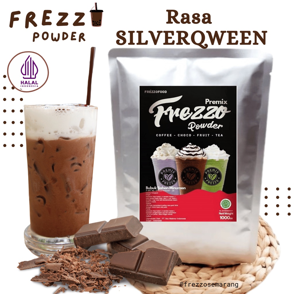 1 KG FREZZO POWDER RASA COKLAT SILVERQWEEN| BUBUK MINUMAN RASA | POWDER DRINK | BOBA BROWN SUGAR |