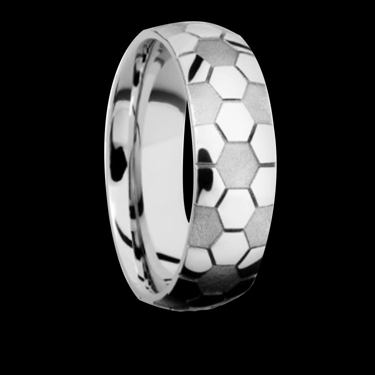 Cincin Desain Piala Dunia Sepak Bola Bahan Stainless Steel Untuk Pria Dan Wanita