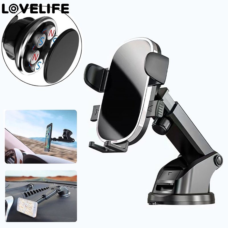 58 * 110mm Mobil Suction Cup Car Mobile Phone Holder Aksesoris Interior Mobil Adjustable Mobile Phone Holder Telescopic Rod Base Mobile Phone Holder