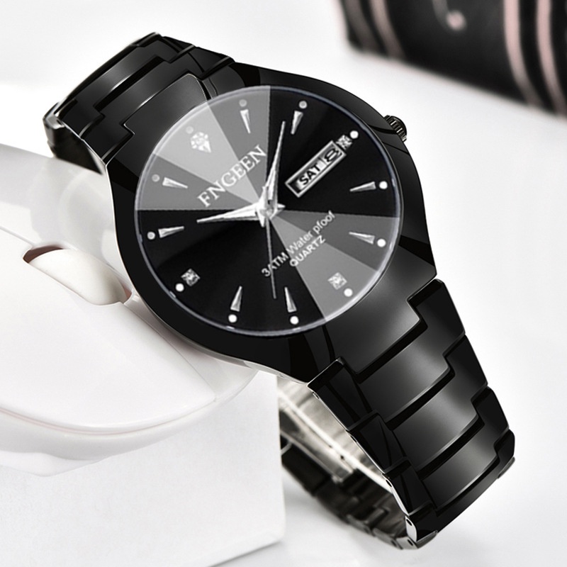 SANGCAKRA COD - Jam Tangan Couple Pria Wanita Strap Rantai Stainless Steel Anti Karat Tahan Air Menyala Di Tempat Gelap Keren Trend Kekinian Tampilan Mewah Dan Elegan JF8