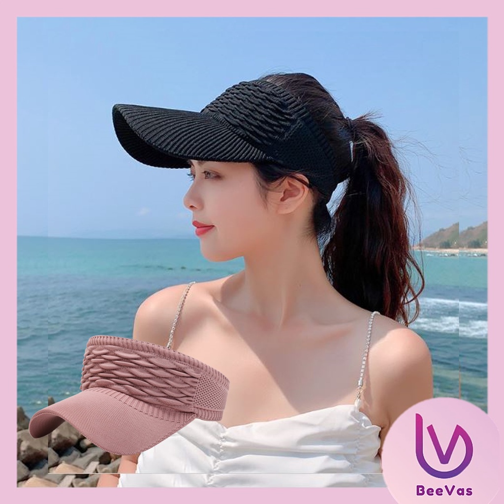 BV.ID TP950 Topi Senam Sporty Fashion Korea Bahan Rajut Premium Topi Golf Wanita Cap Pantai Visor Hat Import