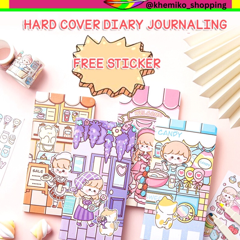

FREE STICKER DIARY JOURNALING HARDCOVER HANDBOOK NOTEBOOK BINDER NOTEBOOK LUCU CARTOON DIARY MINIBOOK MEMO KECIL BUKU MEMO LUCU MEMO JOURNALING BOOK SCRAPBOOK MOTIF KARTUN ALA KOREA @khemikoshopping
