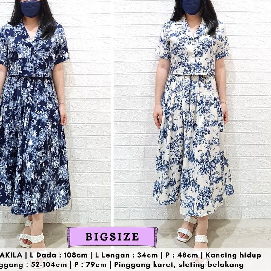 ☼ 4568 SANUARI FLORAL BUTTON LONG SKIRT SET ROK JUMBO BIGSIZE ✥
