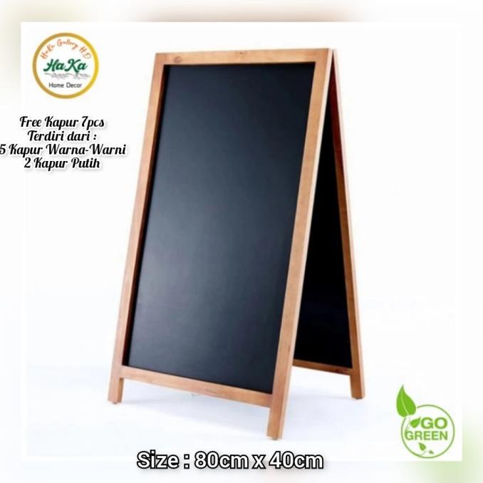 

Papan Tulis Kapur Menu Cafe/ Black Board 2 sisi