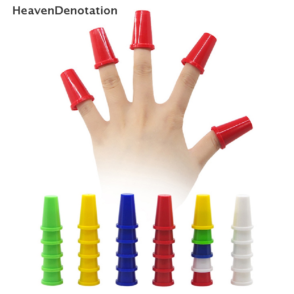 [HeavenDenotation] 1set Magic Fingertip Jari Warung Warna-Warni Thimble Magic Tricks Cups Prop HDV