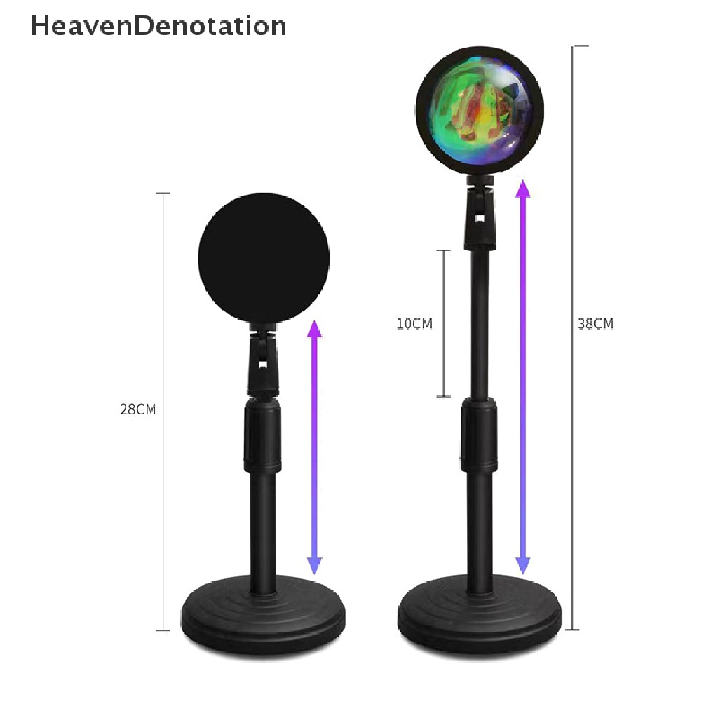 [HeavenDenotation] Usb Sunset Lamp Rain Atmosphere Sunset Lampu Proyektor Untuk Dekorasi Kamar Dekorasi Rumah Kamar Tidur Led Night Light Lampu Meja HDV