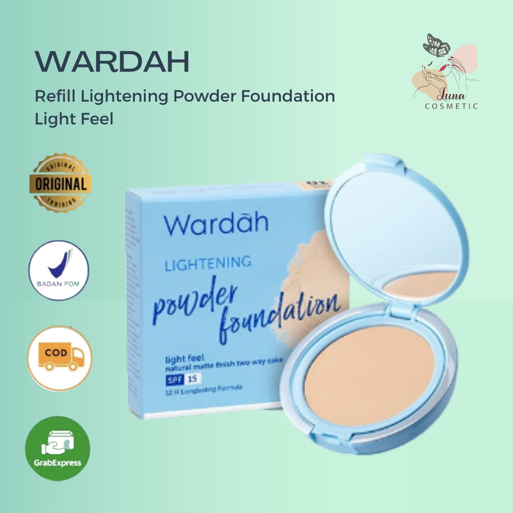 Wardah Refill Lightening Powder Foundation Light Feel - Bedak Yang Mencerahkan Dengan Hasil Natural