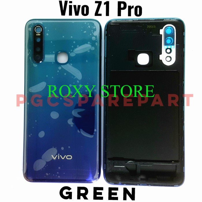 Original Backdoor Casing Belakang Vivo Z1 Pro - Back Cover Case Door - hijau tua Original