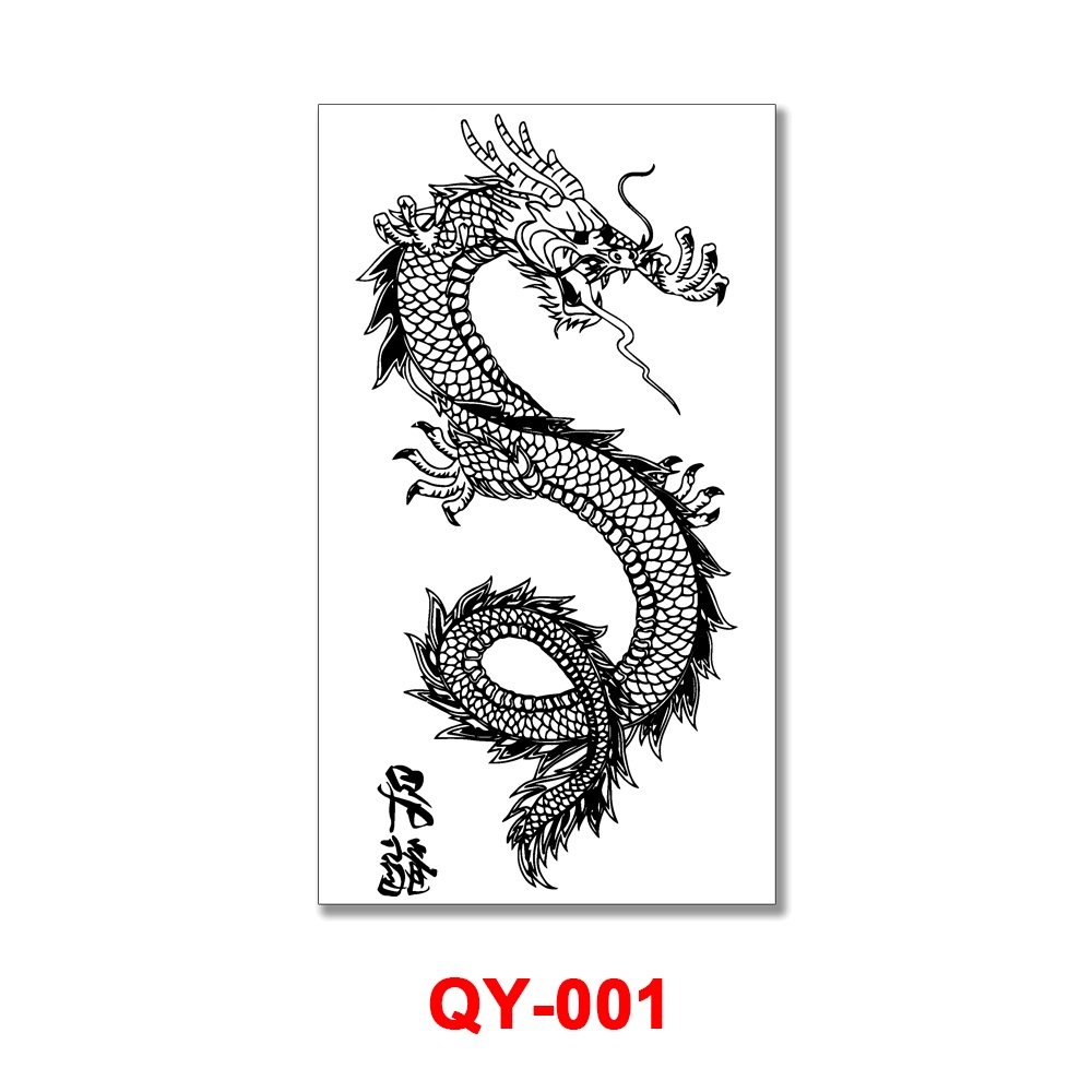 tato temporer banyak model ukuran 6x11cm temporary tattoo naga bunga dll  tatto model QY