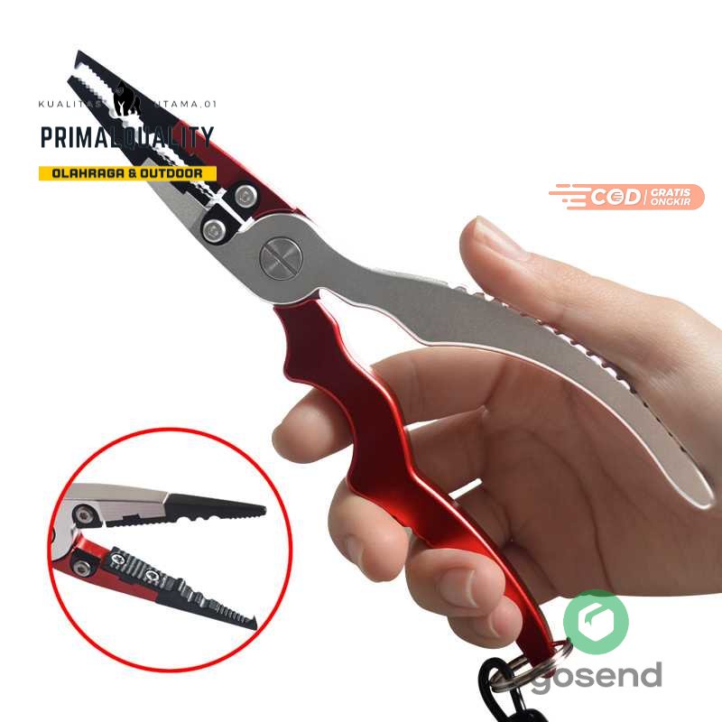 TANG PRIMAL TANG PEMOTONG KAIL PANCING ALUMINIUM FISHING PLIERS HOOK REMOVER