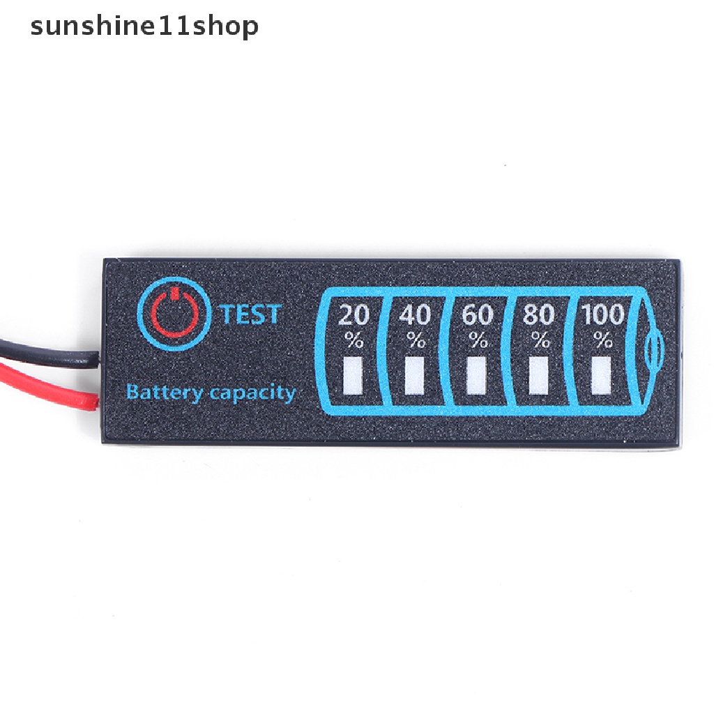 Sho 12V24 Lead Acid Indicator Tester LCD Display Meter Modul Pengukur Tegangan Kapasitas N