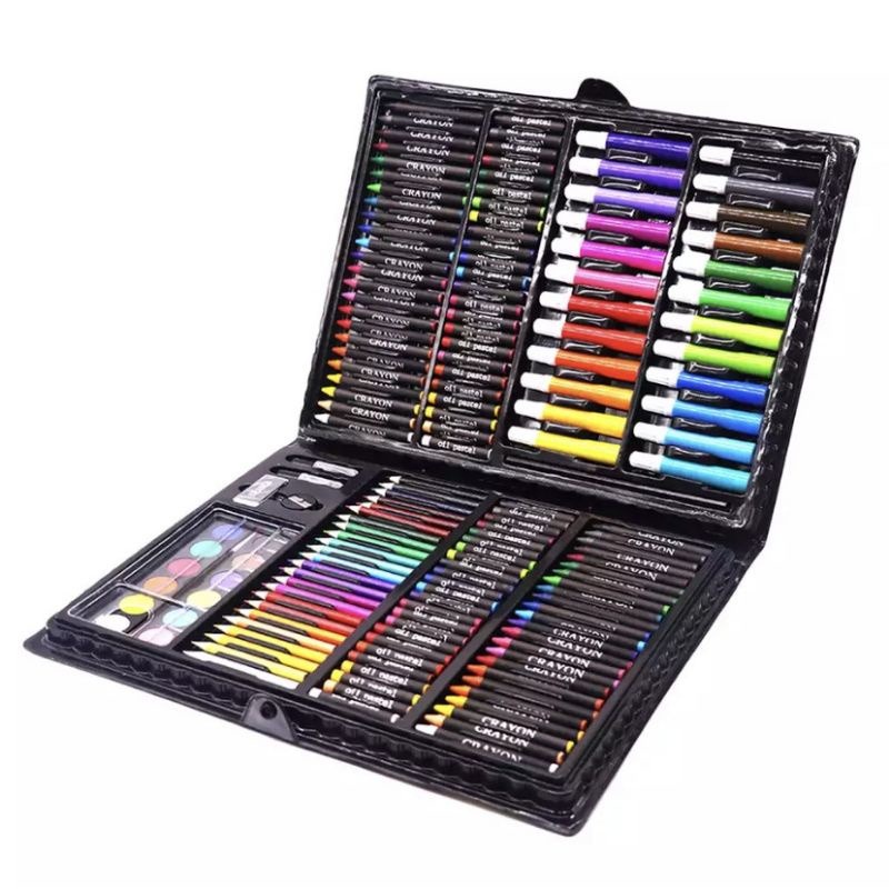 Crayon Set 208pcs / Crayon Mewarnai 208pcs &amp; 150pcs Warna / Pensil Krayon Warna Alat Menggambar atau Mewarnai BEST SELLER