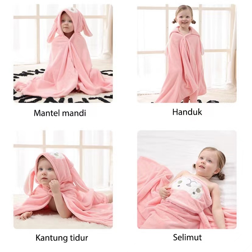 【Happy Baby】0-6Tahun YJ01 Handuk Bayi anak/handuk baju mandi anak bayi lembut nyerap Kain bulu karang Handuk Mandi Microfiber Motif Baju  Handuk Mandi Bayi Handuk Import Premium