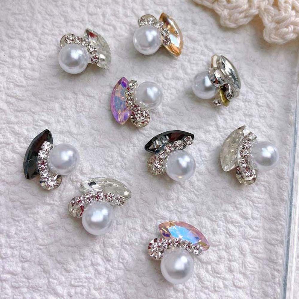 Agustina Kuku Berlian Imitasi Fashion Pesona Kuku Mewah Manikur Aksesoris 3D Nail Drills