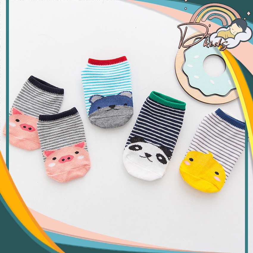 ❤️ 𝐃𝐤𝐢𝐝𝐬 ❤️ KA010 Kaos Kaki Bayi Pendek Karakter Kaos Kaki Anak Perempuan Laki Laki Motif Emo Smile Cuaca Lucu Baby Socks Kids Cute Unik Anti Slip Murah Import