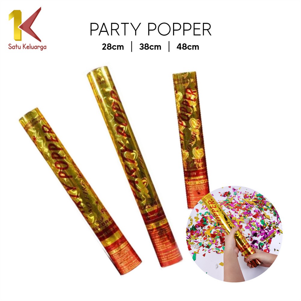 Satu Keluarga Confetti Popper Party C785 Pesta Semburan Kertas Warna Warni Popper Ulang Tahun & Wedd