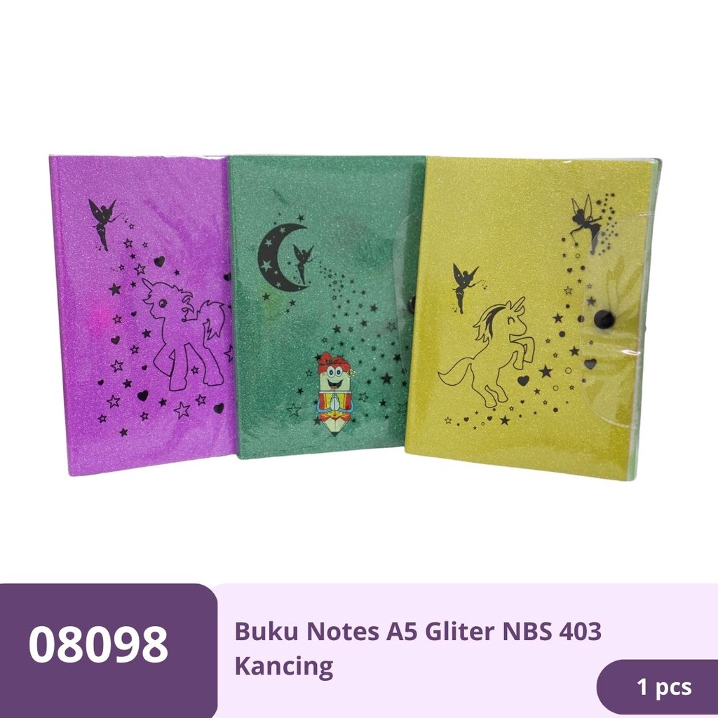 

Buku Catatan Diary Gliter A5/ Notebook gliter A5/ Buku A5 Gliter