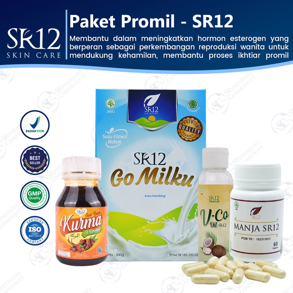 SR12 PAKET PROMIL GOMILKU/ PROGRAM KEHAMILAN / MEMBANTU MEMPERCEPAT PROSES KEHAMILAN