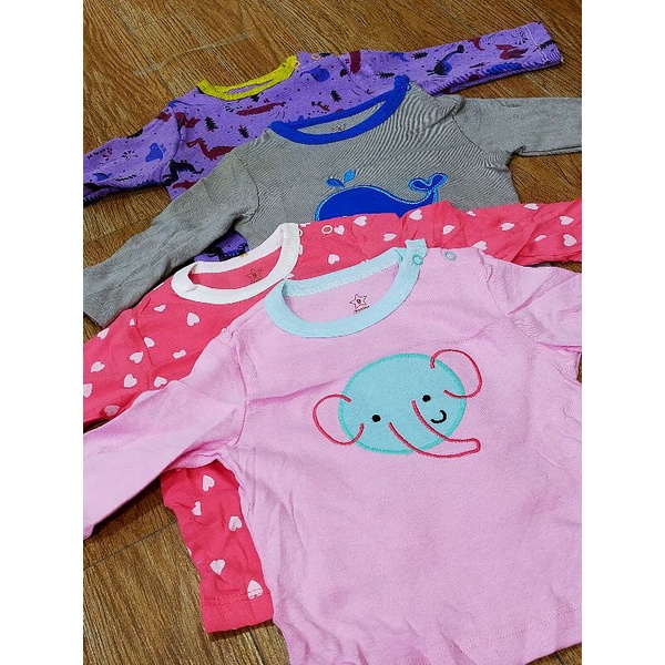 ATASAN PENDEK BAYI 6-24M TEES BLUEFLY KAOS LENGAN PENDEK /  PANJANG / KUTUNG BAYI ISI 5 PCS (SNI) / TEE LENGAN PANJANG KATUN SNI