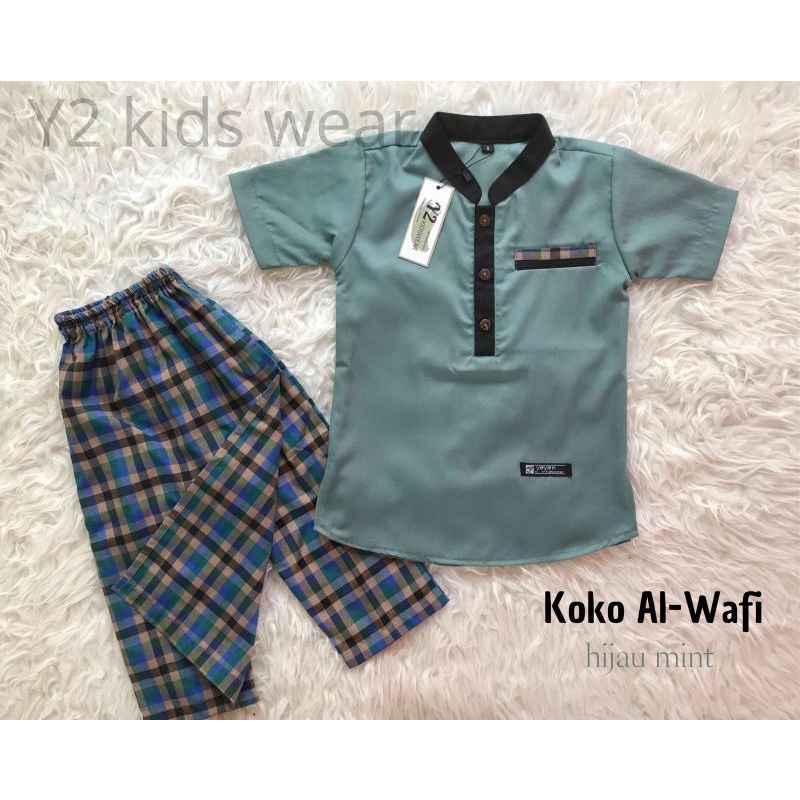 Setelam Koko Wafi By: Y2 Kidswear // Setelan koko Anak Sarkoci Lengan Pendek