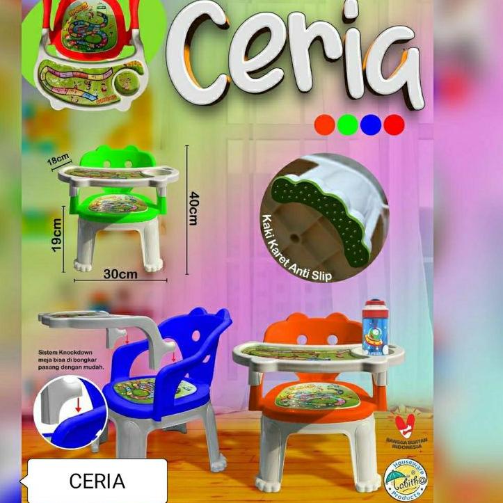 ℮ KURSI MAKAN BAYI / KURSI MEJA MAKAN ANAK PLASTIK / KURSI ANAK TABITHA ➴