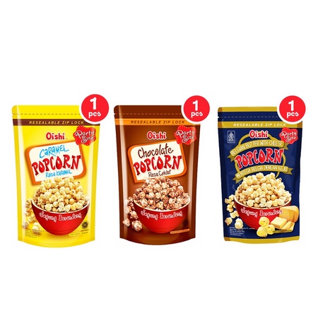 

[MT] Oishi Popcorn Caramel Coklat Camilan Snack Jagung Pop Corn 100gr