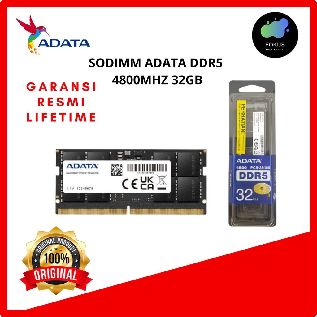 Adata DDR5 38400 4800Mhz 32GB Ram Laptop Sodimm