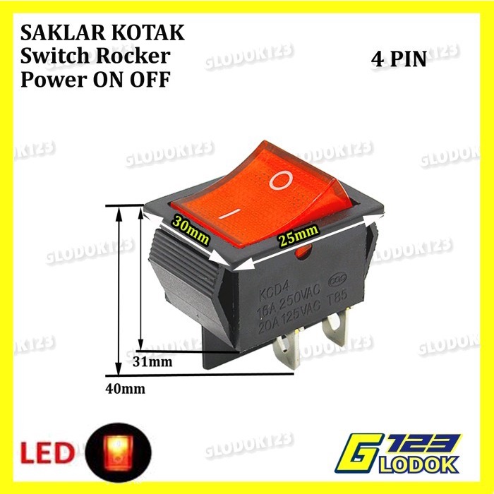 Saklar Power Switch Tombol ON OFF Mini Roker R0cker Besar 2 3 4 Pin