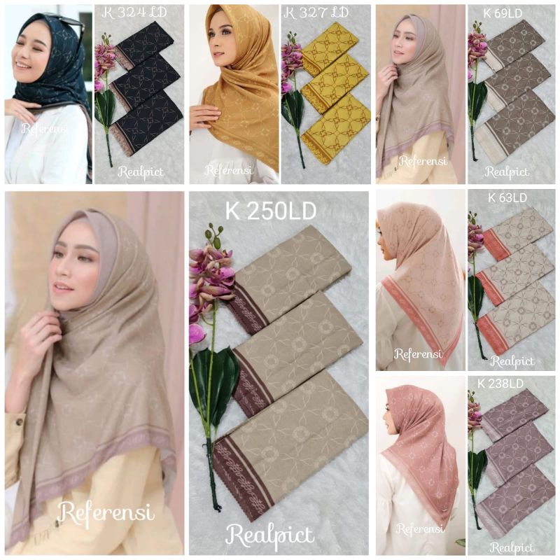 LD jilbab voal motif premium laser cut terbaru