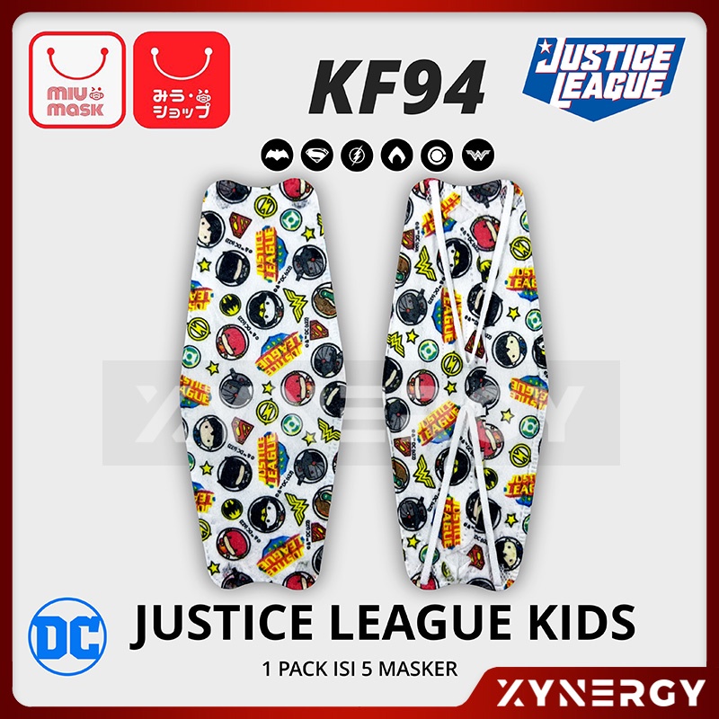 Masker MIU MASK Justice League KF94 Mask Anak (4Ply)