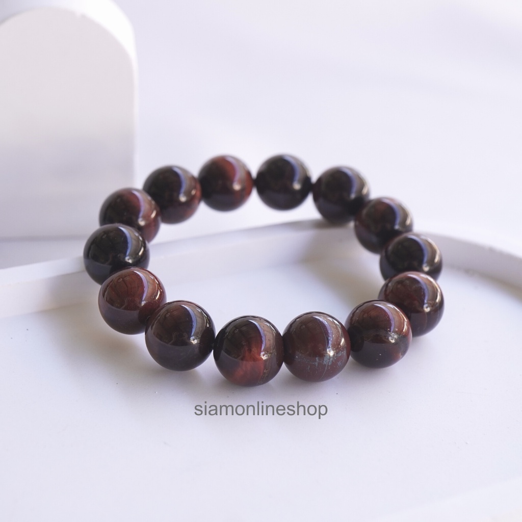 Gelang Batu Red Tiger Eye 12mm