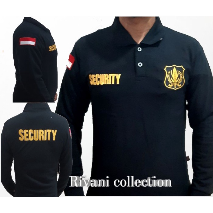 kaos security lengan panjang-kaos satpam-kaos security-baju security