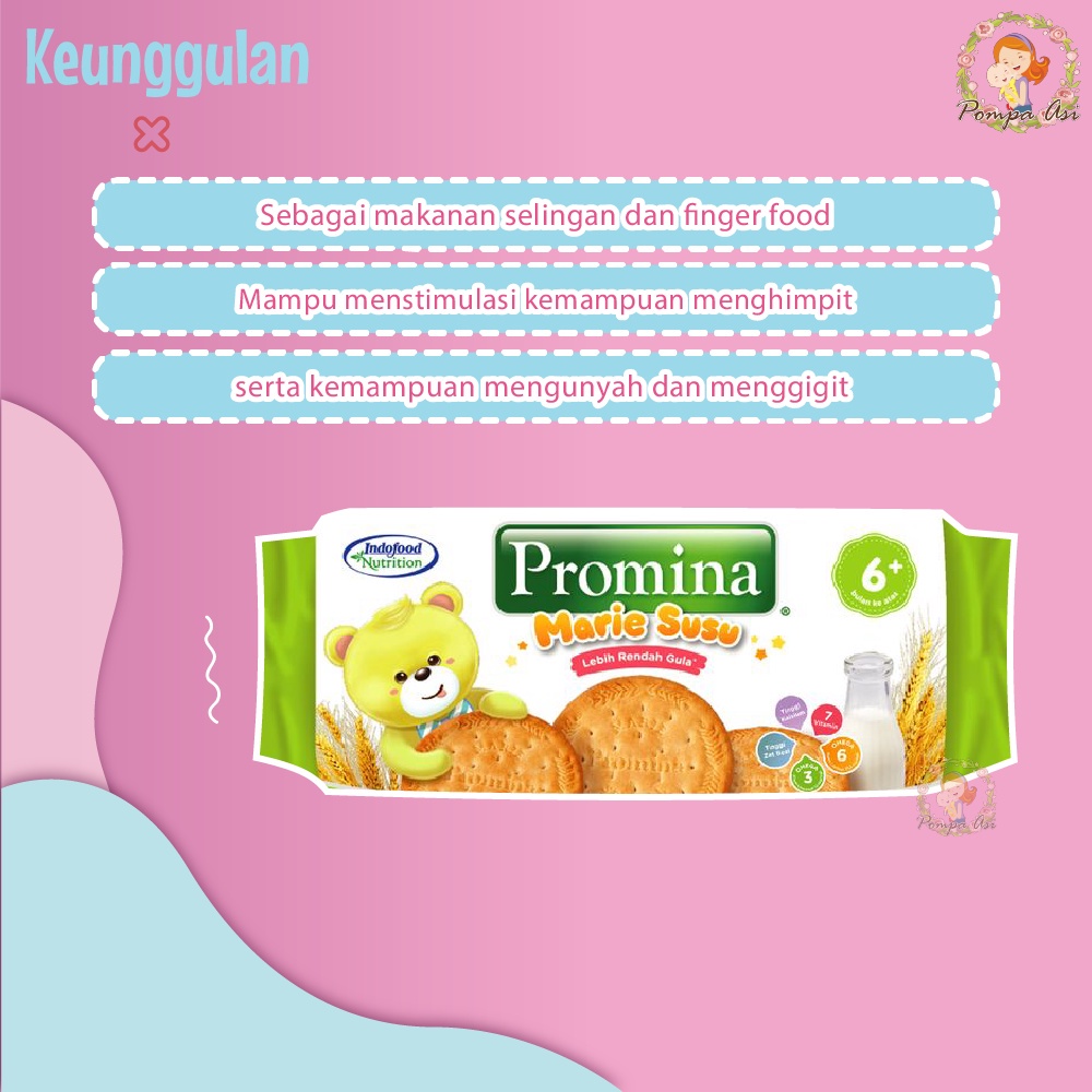 Promina Biskuit Marie Susu 6+ Perlengkapan Cemilan Mpasi Makanan Selingan Bayi By Mallpompaasi