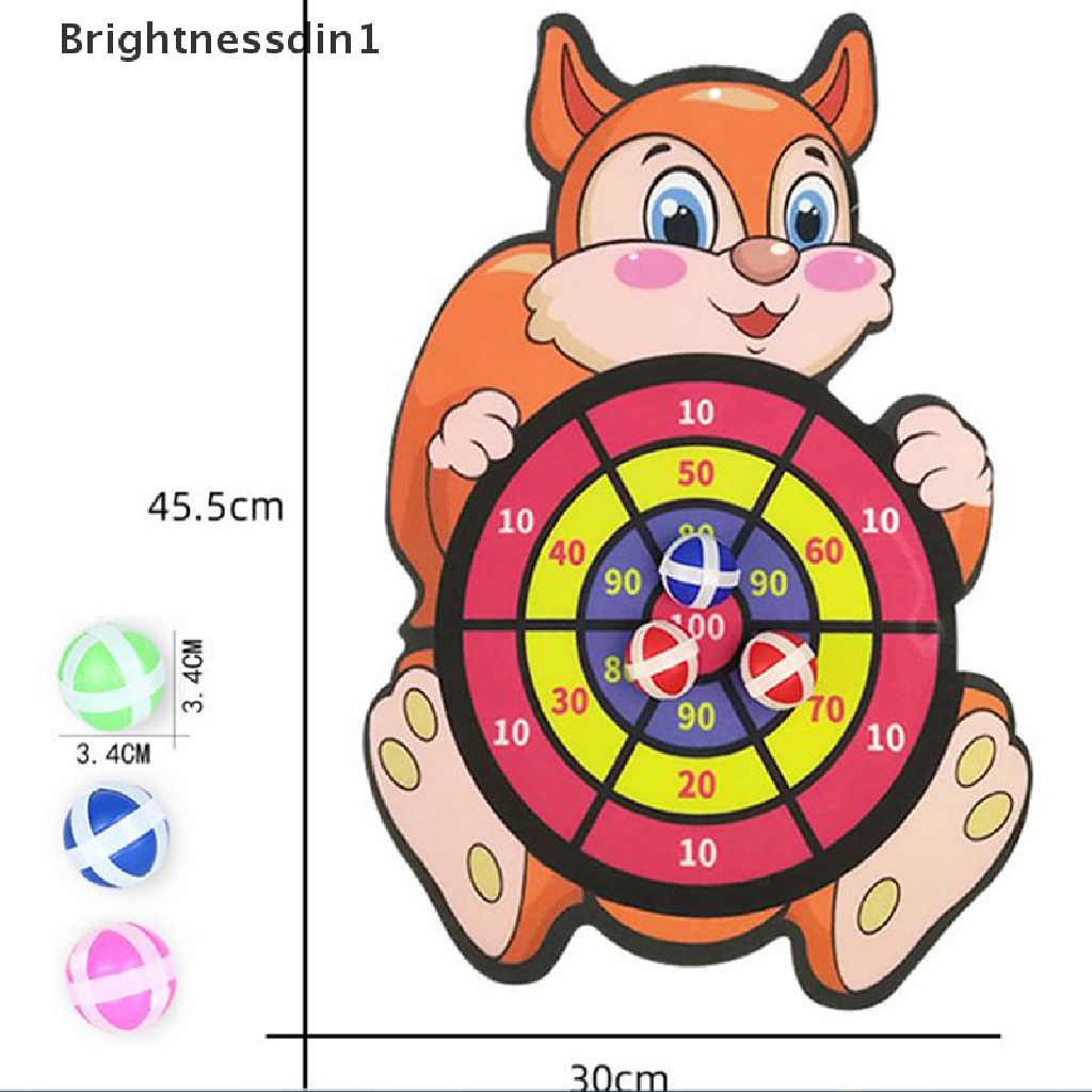 [Brightnessdin1] Target Lengket Bola Dartboard Kreatif Anak-Anak Lempar Pesta Olahraga Indoor Kain Mainan Butik