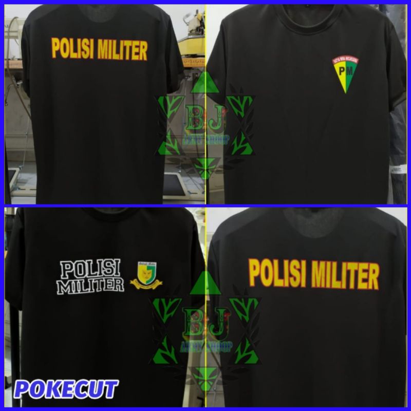 Kaos Pdlo Pm Polisi Militer Bahan Drayfit Kaos Pom Ad