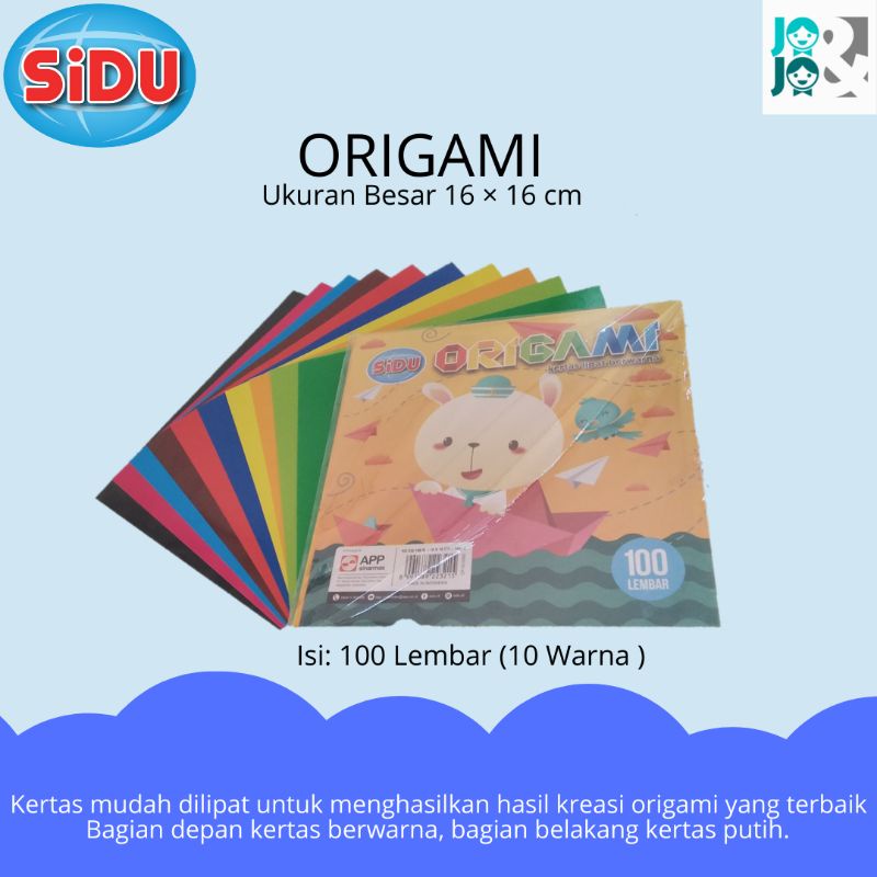 

jual kertas lipat sidu/kertas lipat berwarna sidu/kertas lipat murah/kertas origami