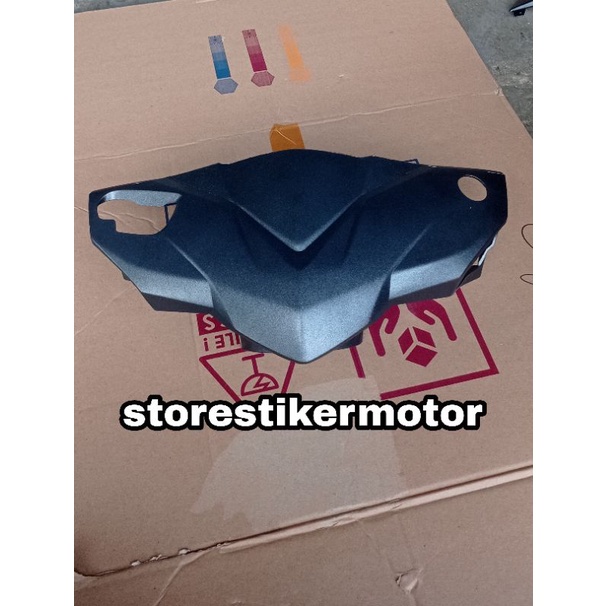 cover batok depan honda vario 110 fi led hitam abu doff matte grey