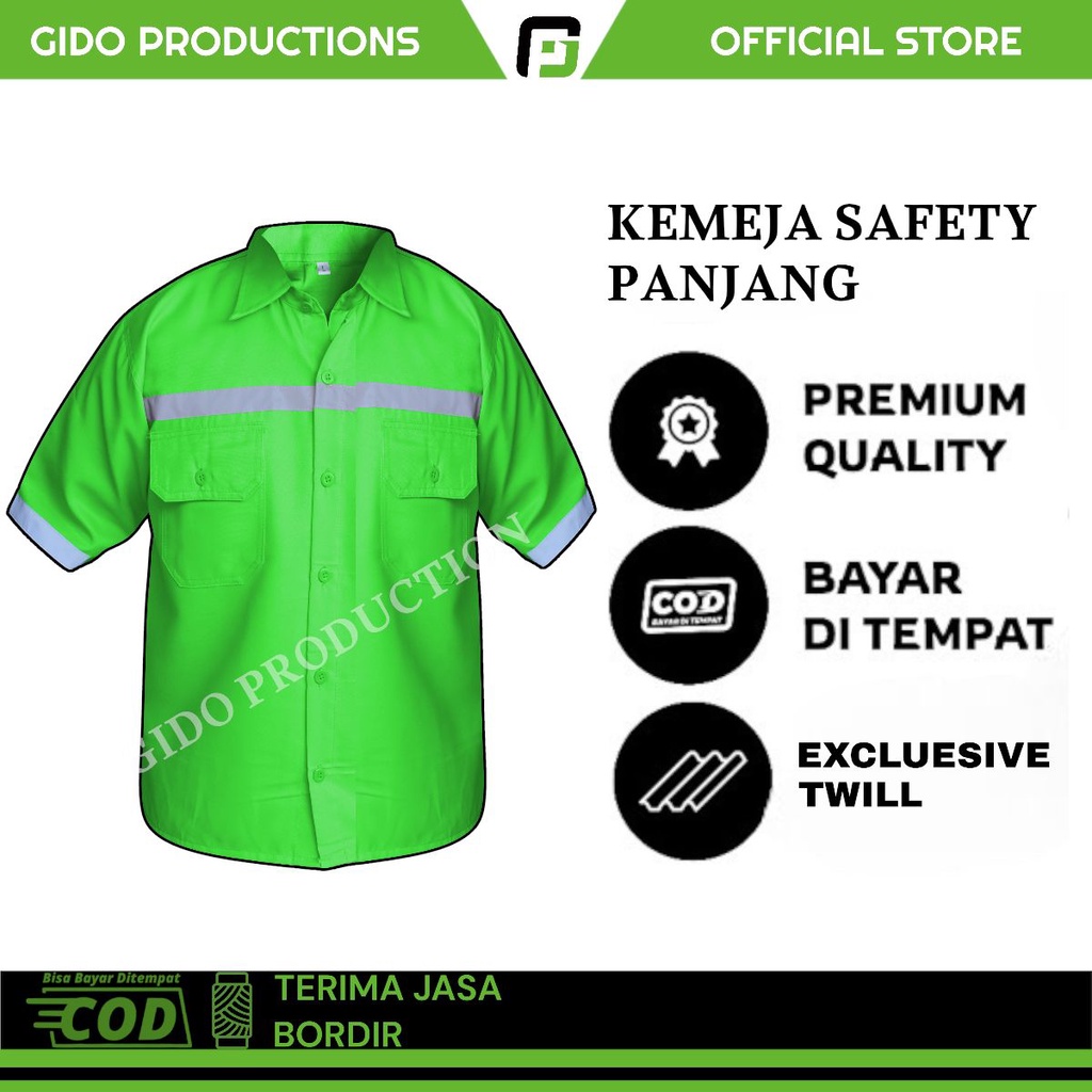 Jual Baju Safety Seragam Kerja Kemeja Proyek Atasan Lengan Pendek Atasan Kerja Pendek