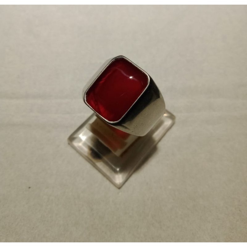 cincin batu akik red baron kotak keren