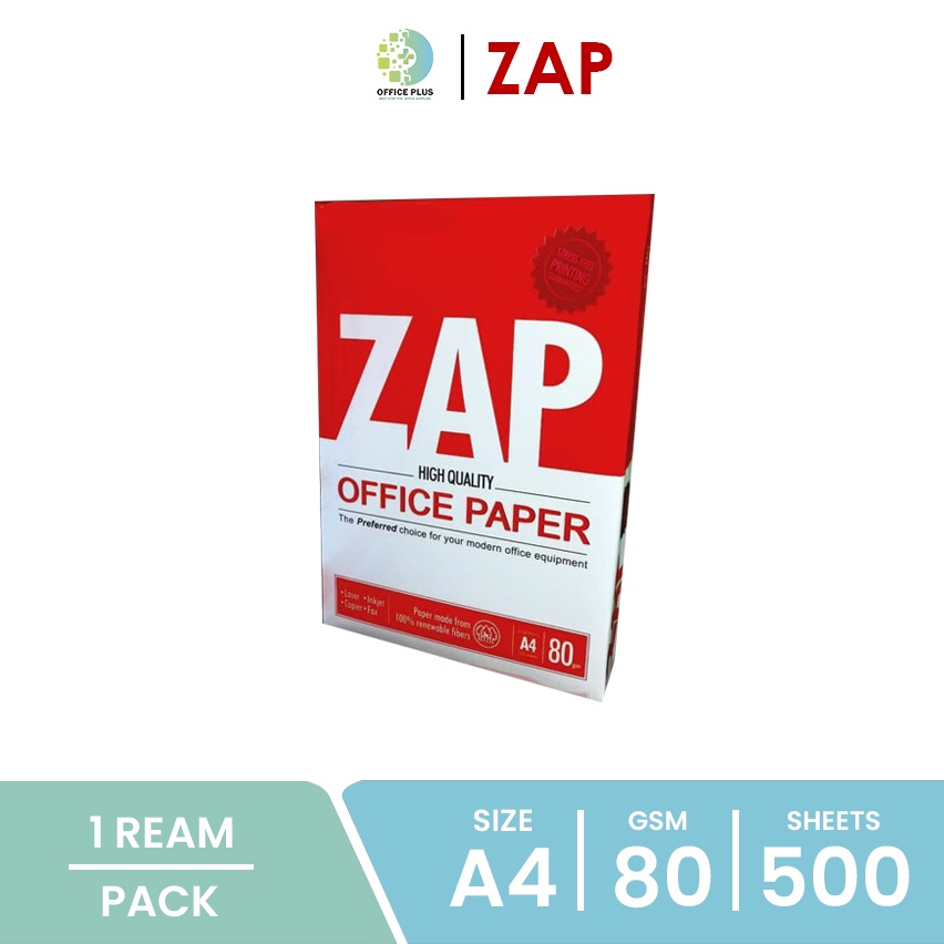 

ZAP Kertas HVS A4 80 gsm Ecer 1 Rim 500 Lembar TERMURAH