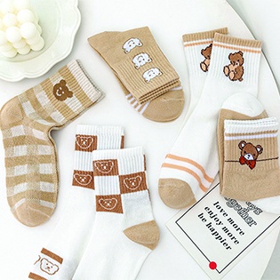 ⭐️𝐈𝐇𝐒 𝟗𝟖𝟓 𝐋𝐚𝐦𝐩𝐮𝐧𝐠⭐️Kaos Kaki Pria Wanita Motif Bear Bear Kaos Kaki Panjang Beruang Fashion Korea