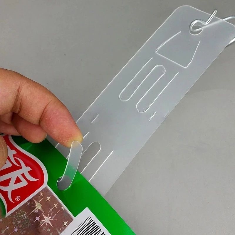 Gantungan Toko Snack Display Gantungan Hooks Pvc Merchandising Clip Strips (Ada hook) Toko Bermanfaat Merchandising Klip Strips Supermarket Snack Strip Gantung Plastik