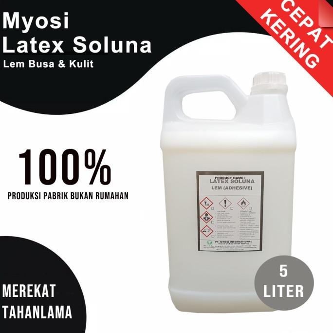 

Myosi Lem Latex Cair Soluna untuk Busa / Kulit Latex 5 Liter