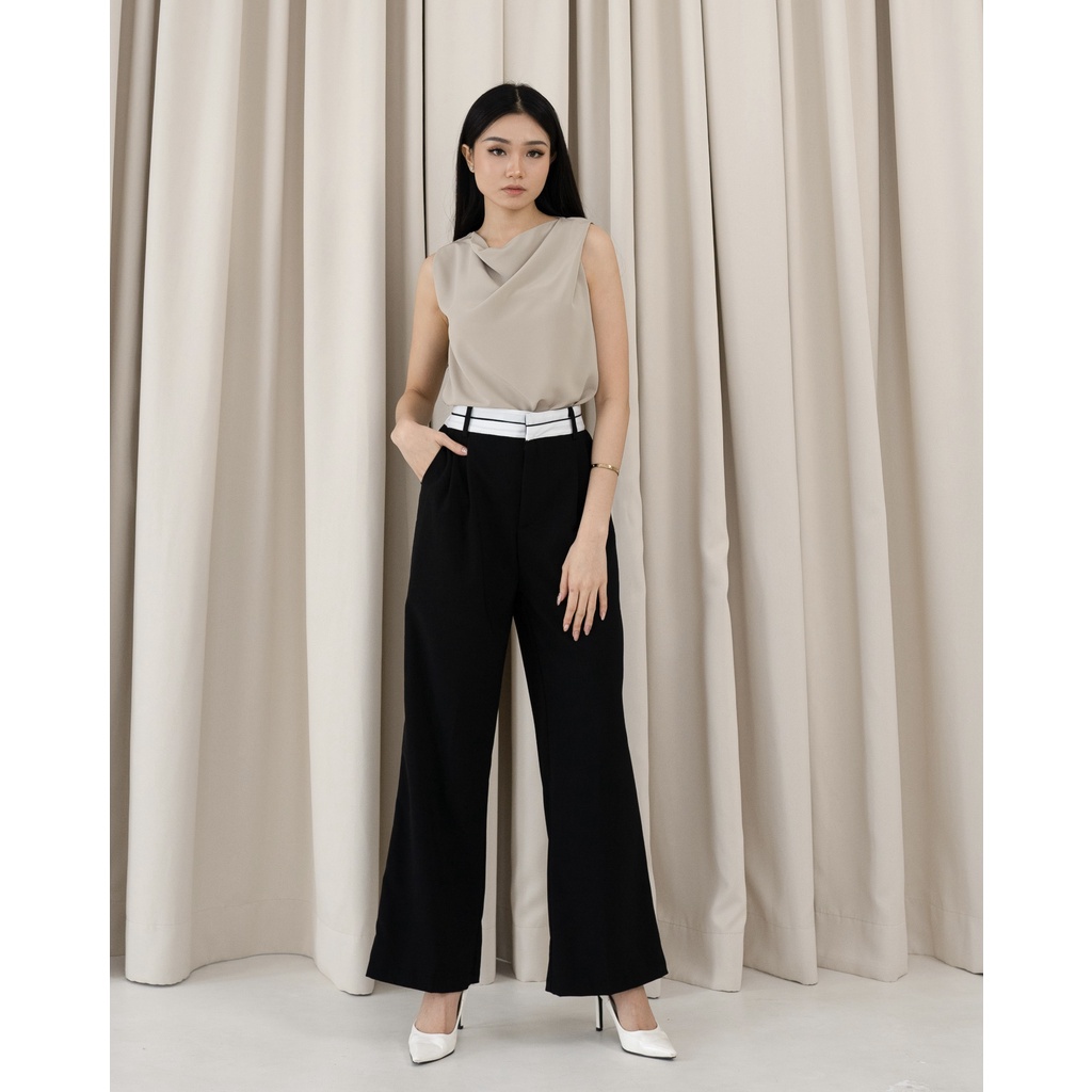 Beige Studio - Pierce Pants | Bawahan Celana Panjang High Waist Kulot Wanita